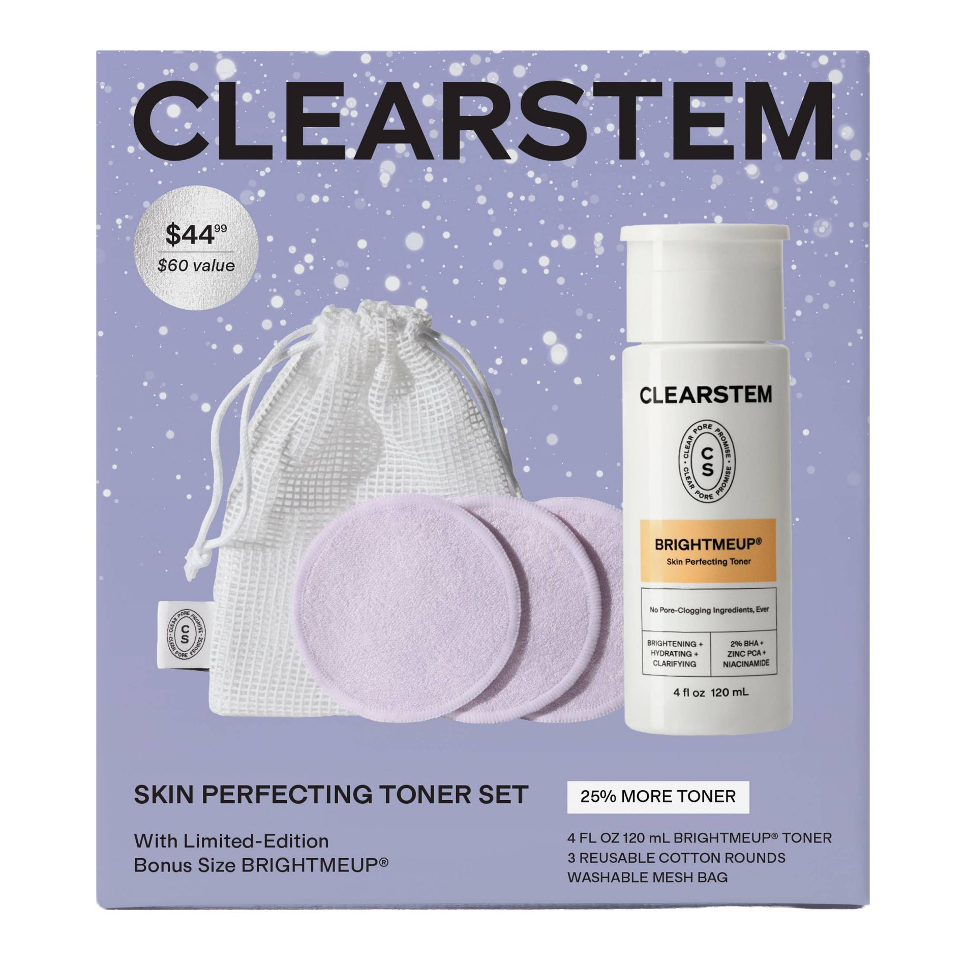 CLEARSTEM Skin Perfecting Toner Set - 5pc - Beauty Studio