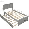Streamdale Platform Bed with Twin Size Trundle, Twin Size Frame, Gray - 3 of 4