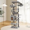 Cat Tree for Large Cats, Features Scratching Post, Cat Condo, Platforms, Tunnel, Hammock, Food Station & Bowls - 4 of 4