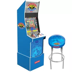 Arcade1Up Street Fighter II Champion Edition Home Arcade with Riser and Stool