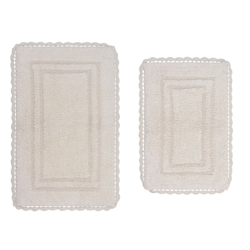 Casual Elegence Collection Cotton Reversible Tufted Set of 2 Bath Rug Set - Home Weavers, 2 of 5