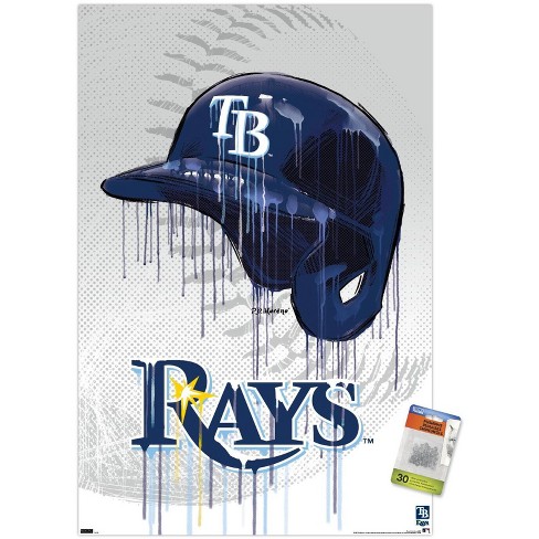 MLB Tampa Bay Rays - Logo 16 Wall Poster with Push Pins, 22.375 x 34 
