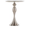 LumiSource (Set of 2) Ashland 27" Contemporary Metal Table Lamps Brushed Nickel with White Textured Linen Shade from Grandview Gallery: UL Listed - 4 of 4