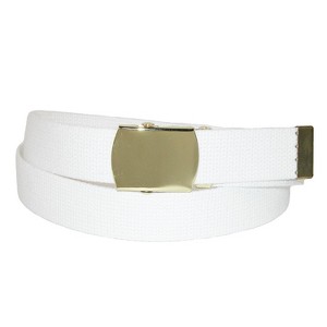 CTM Cotton Adjustable Belt with Brass Buckle - 1 of 4