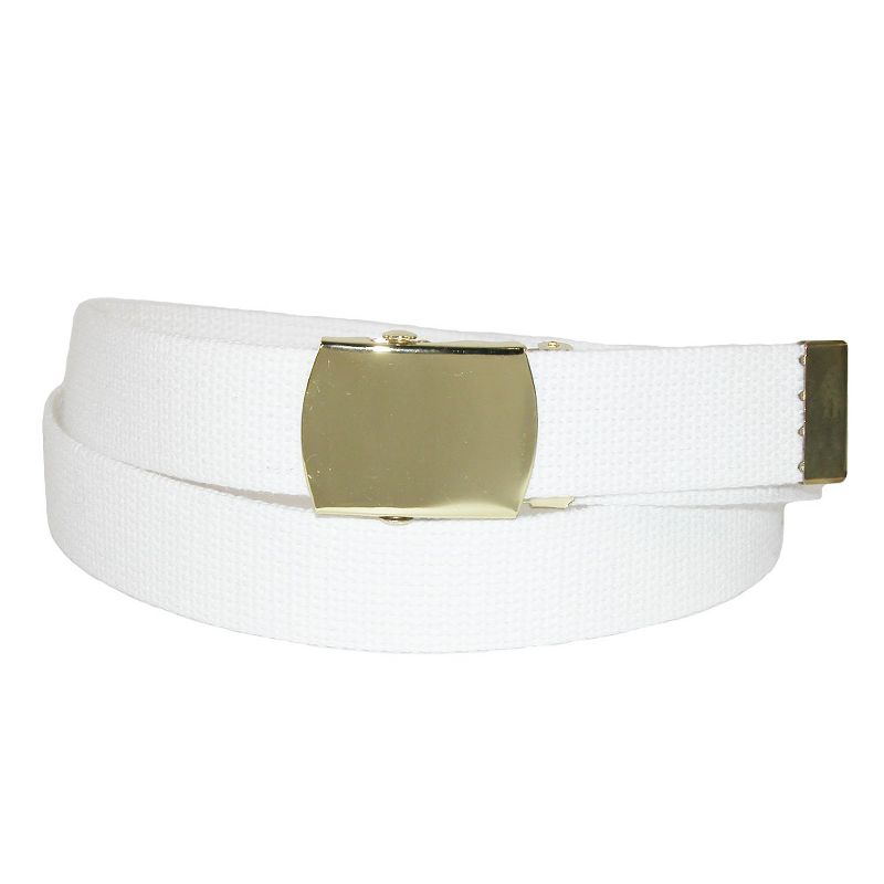 CTM Cotton Adjustable Belt with Brass Buckle, 1 of 2