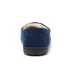 Lands' End Men's Wide Width Fuzzy Lined Suede Moccasin Slippers - 4 of 4