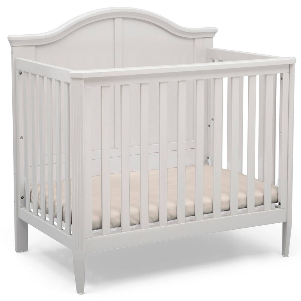 Delta Children Parker Mini Convertible Baby Crib with Mattress and 2 Sheets - Bianca White -  79357947