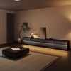 POVISON 118.11" Mid-Century TV Stand with LED Lights, Modern Entertainment Center, Cabinet with Adjustable Light - 3 of 4