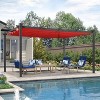 PURPLE LEAF Pergola Outdoor Retractable Pergola with Sun Shade Canopy Patio Metal Grape Trellis Pergola Grill Shelter Pergola for Porch Garden Yard - 2 of 4