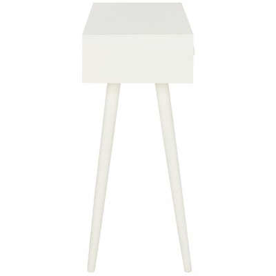 Elegant Transitional White Mirrored 3-Drawer Console Table