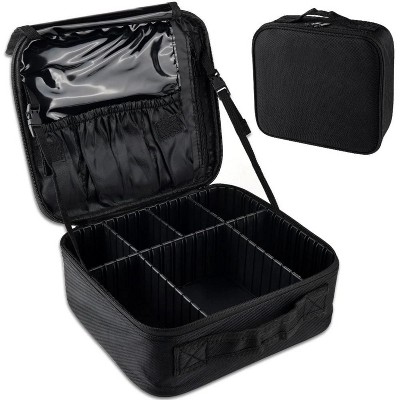 Makeup Bag, Makeup Organizer, Large Capacity Travel Toiletry Bag Organizer (Black)
