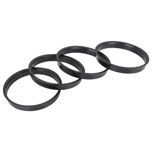 Unique Bargains Plastic 2.88inch OD Car Hub Centric Rings Wheel Bore Center Spacer Black 4 Pcs - 1 of 4