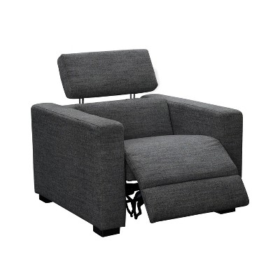 Zara Contemporary Charcoal 40" Power Recliner with USB Port