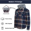 Galaxy Matix Men's Hooded Flannel Faux Sherling Lined Shacket - 3 of 4