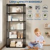 71" Book Shelf, 6 Tier Bookcase, Modern Tall Bookshelf, Free Standing Storage Shelving Unit for Bedroom Home Office Kitchen Living Room - 4 of 4