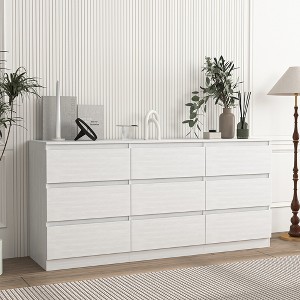 CIPACHO Modern White 6-Drawer Dresser - Roomy Double Dresser for Home - 1 of 4