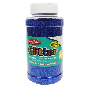 Charles Leonard Creative Arts Glitter, 16 oz. Bottle, Blue (Pack of 2) - 1 of 1
