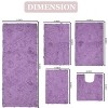 Modesto Bath Rug Bathroom Rugs Set, Washable Rug, Extra Soft and Absorbent bath Rug, Bath Mat Set, Non-Slip, 5 Pcs Set with Contour, Purple - 3 of 4
