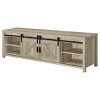 Lyngins Distressed Pine TV Stand with Sliding Doors,Media Console with Drawers & Open Shelves,Entertainment Center for Living Room,Bedroom - 2 of 4