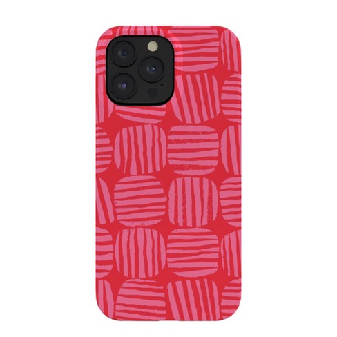 Sewzinski Striped Circle Squares Pink Snap Slim Iphone 15 Ultra Case ...