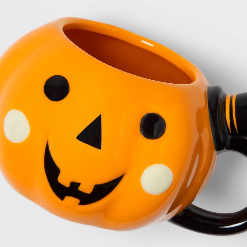 6oz Halloween Stoneware Mini Pumpkin Figural Mug - Hyde &#38; EEK! Boutique&#8482;, 3 of 8