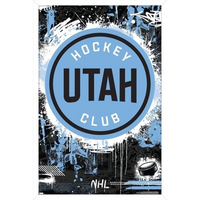 Trends International NHL Utah Hockey Club - Maximalist Logo 24 Framed Wall Poster Prints