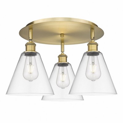 Berkshire - 3 Light Flush Mount In Industrial Style-10.5 Inches Tall and 19.75 Inches Wide