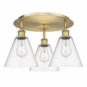 Berkshire - 3 Light Flush Mount In Industrial Style-10.5 Inches Tall and 19.75 Inches Wide - 1 of 1
