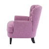 NicBex Modern Nailhead Trim Button-Tufted Accent Chairs for Living Room,Comfy Upholstered Lounge Chair with Curved Backrest - 4 of 4