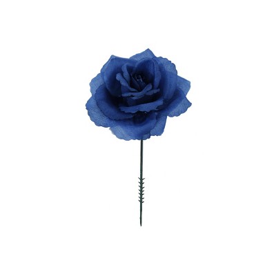Floral Home 8" Pick Royal Blue Rose - 50-Piece