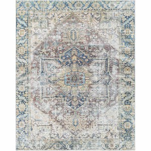 Hauteloom Blue Catigpian Distressed Washable Area Rug - 1 of 4