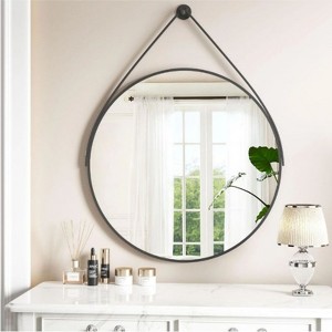 HOMLUX Round Bathroom Vanity Mirror Wall Mount Decorative Make-up Mirror Entryway - 1 of 4