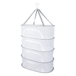 Unique Bargains Single Layer Drying Basket Gray 1 Pc - 1 of 4