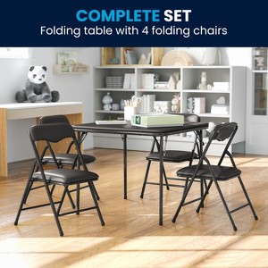 Flash Furniture Kids Colorful 5 Piece Folding Table and Chair Set - 1 of 4