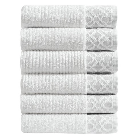 Market & Place Turkish Cotton Luxury 6-pack Hand Towel Set White/light ...