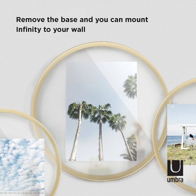Matte Brass Circular Floating Picture Frame