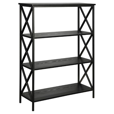 42" Tucson 4 Tier Bookcase Black - Breighton Home