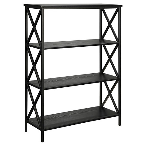 42 Tucson 4 Tier Bookcase Black Breighton Home Target 42 tucson 4 tier bookcase black breighton home