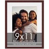 PosterPalooza | Brown Frame with White Photo Mat, UV Acrylic Front, Foam Board Backing, 60 Sizes Available - 2 of 4