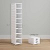 Stackable Plastic Shoe Boxes, 8 Pack Foldable Shoe Storage Boxes with Clear Door, No Assembly, Fit Size 10, White - 2 of 4