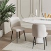 Lirago Dining Chairs with Metal Legs Set of 2 Beige 23x19 - 2 of 4