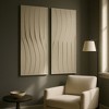 Decorative Dimensional Plaster Wall Art for Home Decor - Modern Canvas Wall Art for Dining, Bedroom, or Living Room Decor - Set of 2, 59", White - 3 of 4