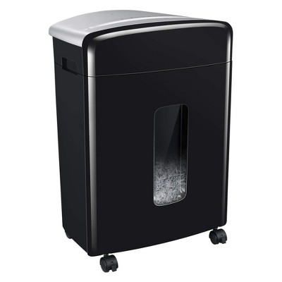 Bonsaii C222-B 16 Sheet High Security Micro Cut Credit Card and Paper Service Shredder w/ 6.6 Gallon PullOut Waste Basket For Homes & Offices, Black