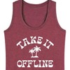 Women's - Instant Message - Take it Offline Graphic Racerback Tank - 2 of 4