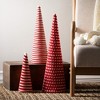 24.5"H  18.5"H & 12.5"H Sullivans Christmas Red White Tabletop Cone Tree Set of 3  Red-White - 3 of 4