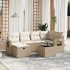 vidaXL Garden Sofa Set Beige Poly Rattan Large Modular Garden Sofa Set - 2 of 4