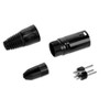 Monoprice 3-Pin Male DMX Connector - Black | Anodized Aluminum With Plastic Cap And Rubber Strain Relief Boot - 3 of 4