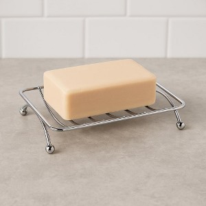 Evideco French Home Goods Self-Draining Metal Wire Soap Dish Holder for Bathroom and Kitchen – Compact Design to Keep Soap Dry and Hygienic - 1 of 4