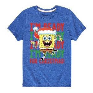Boys' - SpongeBob SquarePants - I'm Ready For Christmas Short Sleeve Graphic T-Shirt - 1 of 4