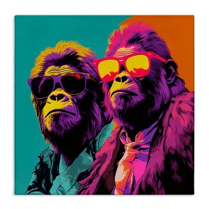Stupell Industries Pop Style Gorilla Duo, 24" x 24" - 1 of 4
